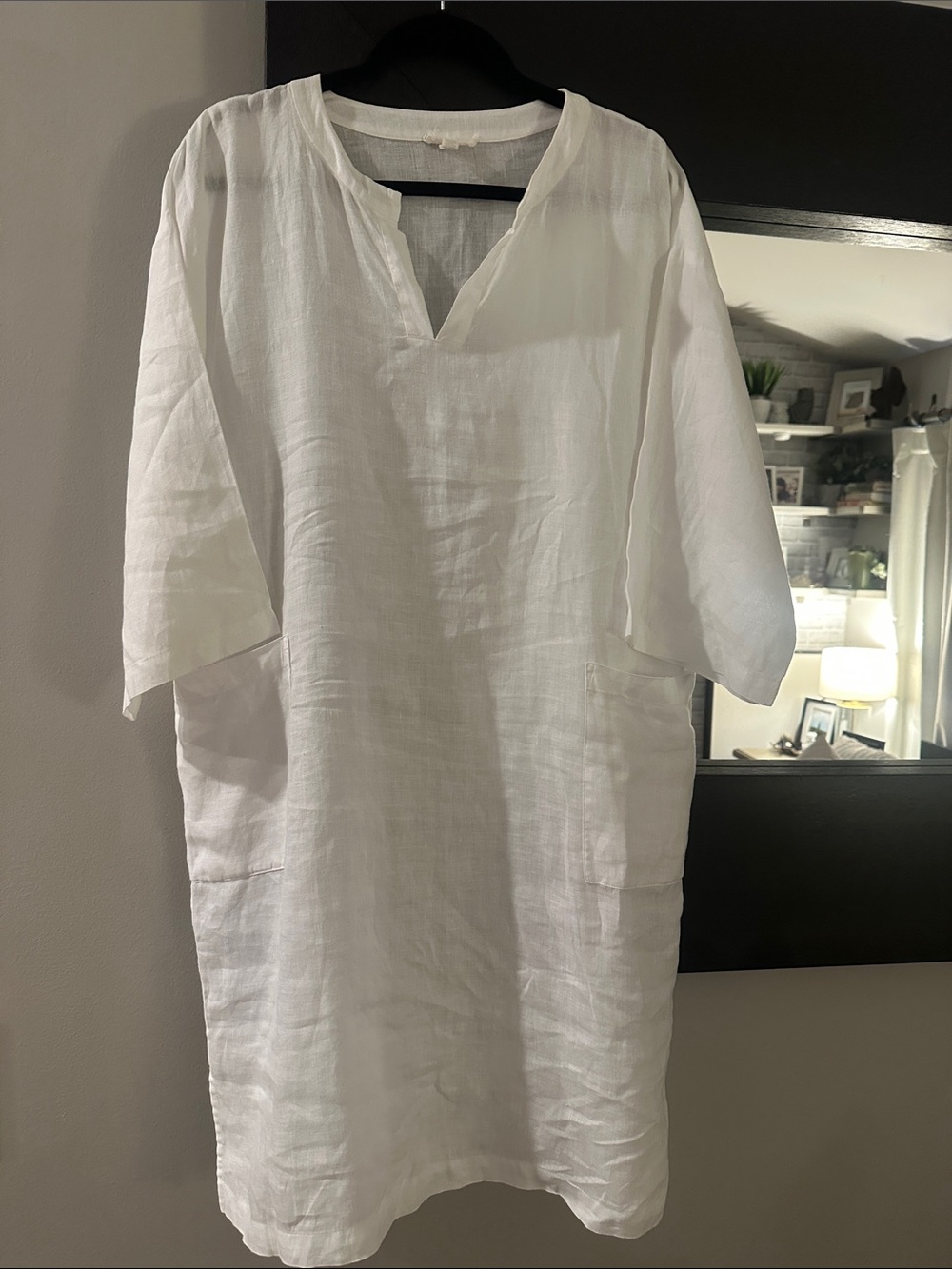 Eileen Fisher organic Linen dress kaftan